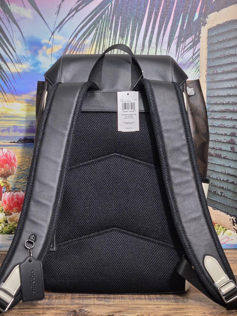 Coach Racer Backpack In Blocked Signature Canvas - Picture 5 of 8